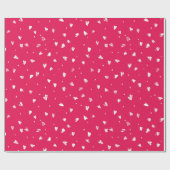 抽象芸術ハートオン赤 ラッピングペーパー (フラット)