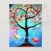 抽象芸術ハートツリー ポストカード (正面)
