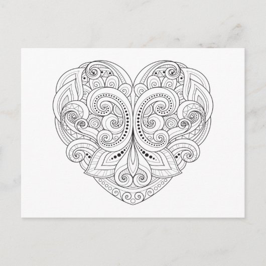 抽象芸術ハートドードル ポストカード (正面)