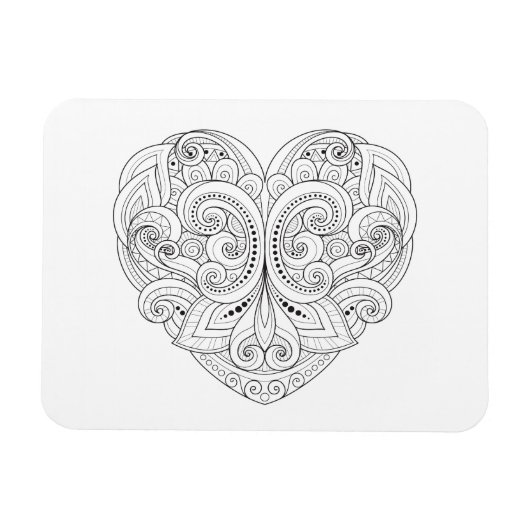 抽象芸術ハートドードル マグネット (横)