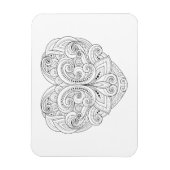 抽象芸術ハートドードル マグネット (縦)