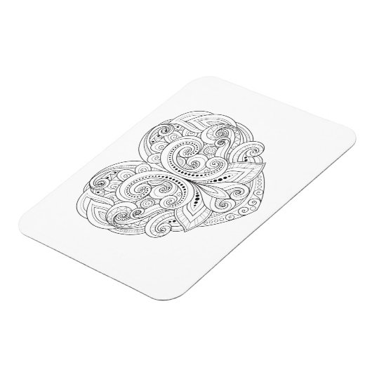 抽象芸術ハートドードル マグネット (左側)