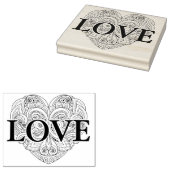 抽象芸術ハートドードル ラバースタンプ (押印)