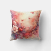 抽象芸術ハートバラ装飾用クッション クッション (裏面)