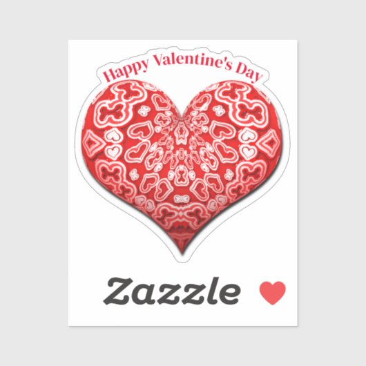 抽象芸術ハートバレンタインデー シール (シート)