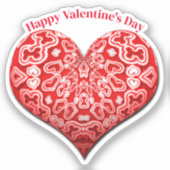 抽象芸術ハートバレンタインデー シール (正面)