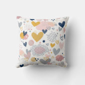 抽象芸術ハートパターン クッション (裏面)