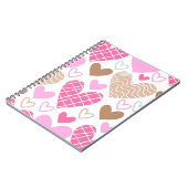 抽象芸術ハートパターン ノートブック (左側)