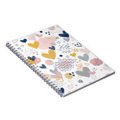 抽象芸術ハートパターン ノートブック (右側)