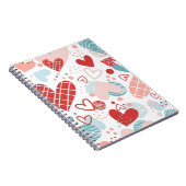 抽象芸術ハートパターン ノートブック (右側)