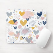 抽象芸術ハートパターン マウスパッド (マウス)