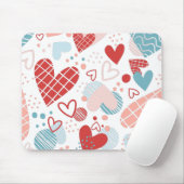 抽象芸術ハートパターン マウスパッド (マウス)
