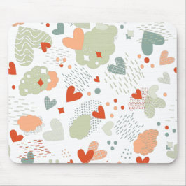 抽象芸術ハートパターン マウスパッド