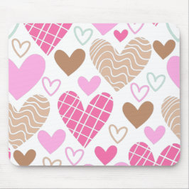 抽象芸術ハートパターン マウスパッド