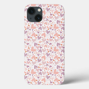 抽象芸術ハートパターン iPhone 13ケース