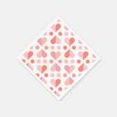 抽象芸術ハート幾何学的パターン スタンダードカクテルナプキン (角)