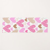 抽象芸術ハート柄バスタオル ヨガマット (正面(横))