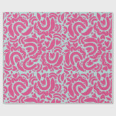 抽象芸術ハート離れパターン ラッピングペーパー (フラット)