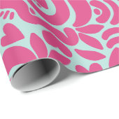 抽象芸術ハート離れパターン ラッピングペーパー (ロールコーナー)