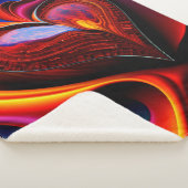 抽象芸術ハート シェルパブランケット (3/4)