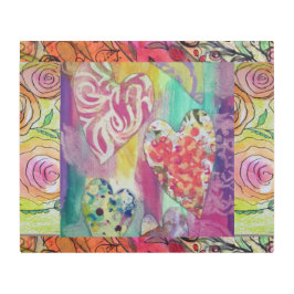 抽象芸術ハート メタルプリント