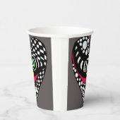 抽象芸術ハート（灰色） 紙コップ (右)