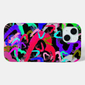 抽象芸術ハートiPhone 15ケース Case-Mate iPhoneケース (裏面 (横))