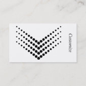 抽象芸術ハーフトーンパルス円ジグザグシェブロン 名刺 (裏面)