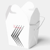 抽象芸術ハーフトーン円ジグザグ山形 フェイバーボックス (オープン)
