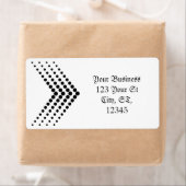 抽象芸術ハーフトーン円ジグザグ山形 ラベル (インサイチュ)