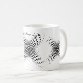 抽象芸術ハーフトーン円X Thunder_Cove コーヒーマグカップ (正面右)