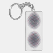 抽象芸術ハーフトーン拍動円Thunder_Cove キーホルダー (正面左)