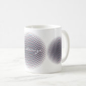 抽象芸術ハーフトーン拍動円Thunder_Cove コーヒーマグカップ (正面右)