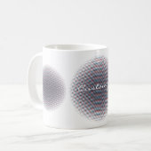 抽象芸術ハーフトーン拍動円Thunder_Cove コーヒーマグカップ (正面左)