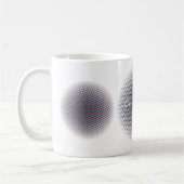 抽象芸術ハーフトーン拍動円Thunder_Cove コーヒーマグカップ (左)