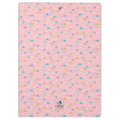 抽象芸術ハーフムーンピンクパターン（の模様が）ある クリップボード (裏面)