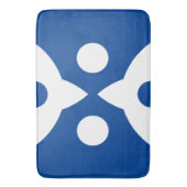 抽象芸術バはっきりしたイシンプルズデザイン深いブルー バスマット (正面縦)