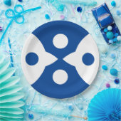 抽象芸術バはっきりしたイシンプルズデザイン深いブルー ペーパープレート (パーティー)