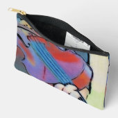 抽象芸術バイオリン小包袋 アクセサリーポーチ (見開き)
