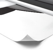 抽象芸術バイオリン（ヘッドフォンと音楽アート） ポスター (角)