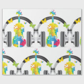 抽象芸術バイオリン（ヘッドフォンと音楽アート） ラッピングペーパー (フラット)