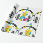 抽象芸術バイオリン（ヘッドフォンと音楽アート） ラッピングペーパー (アンロールド)