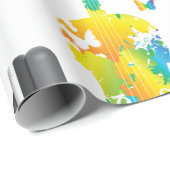 抽象芸術バイオリン（ヘッドフォンと音楽アート） ラッピングペーパー (ロールコーナー)