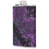 抽象芸術バイオレットパープルブラックブルーデザイン フラスク (左)