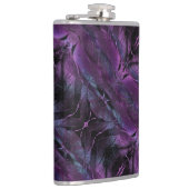 抽象芸術バイオレットパープルブラックブルーデザイン フラスク (右)
