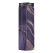 抽象芸術バイオレット大理石、金ゴールド タンブラー (裏面)