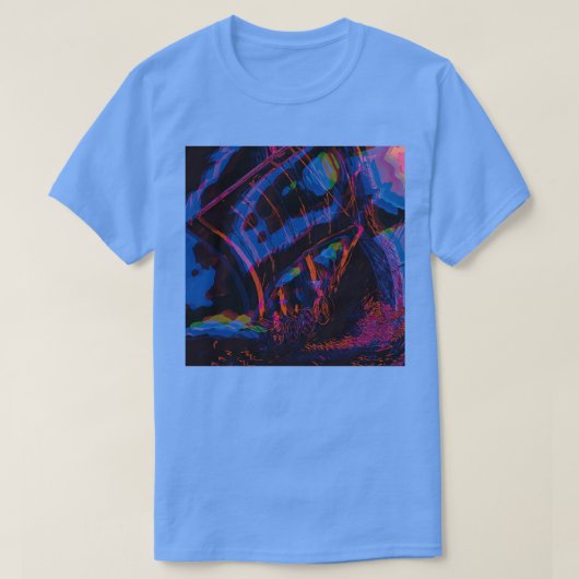 抽象芸術バイキング船 Tシャツ (デザイン正面)