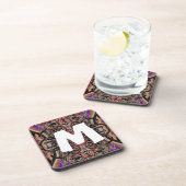 抽象芸術バイクとモノグラム コースター (右側)