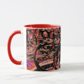 抽象芸術バイクボトルウィズモノグラム マグカップ (左)