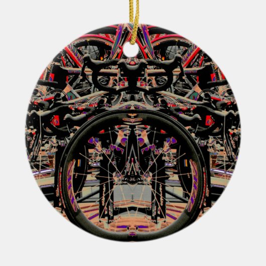 抽象芸術バイク セラミックオーナメント (正面)